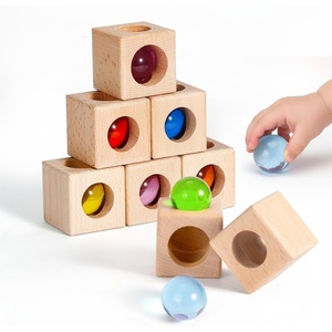 image:imageWoodtoe Rainbow Building Blocks for Toddlers 24 PCS Acrylic Gem Cubes Stacking Blocks Montessori Stacking Toy for 3 4 5 6 Year Old Educational STEM Creative Sensory Toy Gifts for Kids Boys Girls16 PCS Rainbow Ball Blocks Set