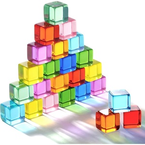 image:imageWoodtoe Rainbow Building Blocks for Toddlers 24 PCS Acrylic Gem Cubes Stacking Blocks Montessori Stacking Toy for 3 4 5 6 Year Old Educational STEM Creative Sensory Toy Gifts for Kids Boys Girls24 PCS Rainbow Stacking Blocks