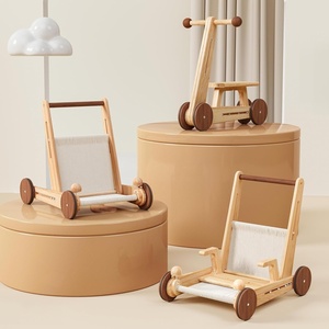 image:imageWoodtoe Wooden Baby Walker 4in1 Montessori Baby Push Walker Adjustable Speed Baby Push Toys Wood Balance Bike Educational Learning to Walk Birthday Toys Gift for Toddler 1 2 3 Year Old