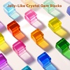image:imageWoodtoe 64 PCS Rainbow Building Blocks for Kids Acrylic Gem Block Ages 36120PCS Rainbow Blocks