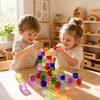 image:imageWoodtoe 64 PCS Rainbow Building Blocks for Kids Acrylic Gem Block Ages 36120PCS Rainbow Blocks
