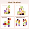 image:imageWoodtoe 64 PCS Rainbow Building Blocks for Kids Acrylic Gem Block Ages 3624 PCS Unique Color Blocks