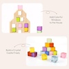 image:imageWoodtoe 64 PCS Rainbow Building Blocks for Kids Acrylic Gem Block Ages 3636 PCS Rainbow Blocks Set