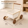 image:imageWoodtoe Wooden Baby Walker Sit to Stand Baby Doll Stroller for Boys Girls
