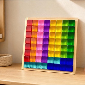 image:imageWoodtoe 64 PCS Rainbow Building Blocks for Kids Acrylic Gem Block Ages 3664 PCS Rainbow Blocks