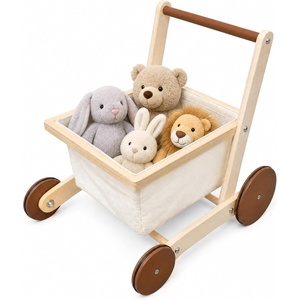 image:imageWoodtoe Wooden Baby Walker Sit to Stand Baby Doll Stroller for Boys Girls