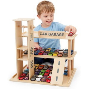 image:imageWoodtoe Wooden Display Case 164 Scale Diecast Toy Car Shelf for Kids 3