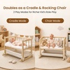 image:imageWoodtoe 2in1 Wooden Baby Doll Crib with Storage Basket Fits to 20 Dolls
