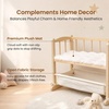 image:imageWoodtoe 2in1 Wooden Baby Doll Crib with Storage Basket Fits to 20 Dolls